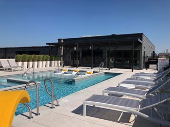 Rooftop pool, sundeck, multi-screen television